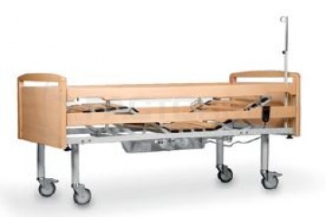 ELECTRIC BED WITH SIDE RAILS, HEAD AND FOOT BOARDS MADE OF BEECH WOOD